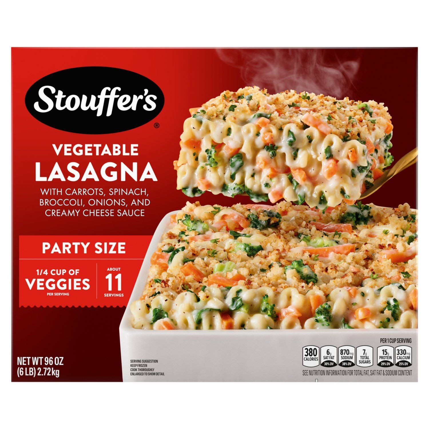 Stouffer&#39;s Vegetable Lasagna Party Size, 96 oz