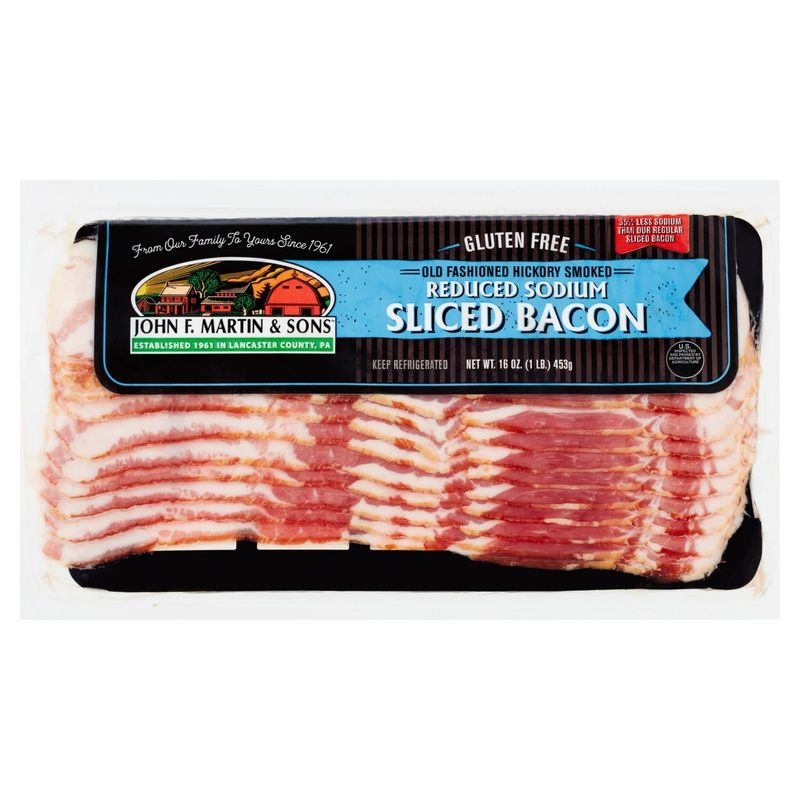 John F. Martin &amp; Sons Old Fashioned Hickory Smoked Sliced Bacon, 16 oz