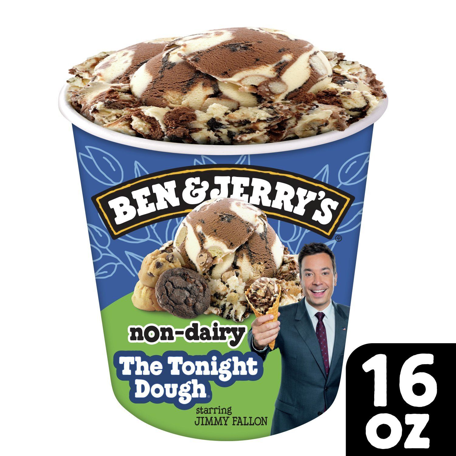 Ben &amp; Jerry&#39;s The Tonight Dough Caramel &amp; Chocolate Non-Dairy Frozen Dessert, 1 pint