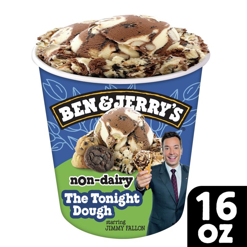 Ben &amp; Jerry&#39;s The Tonight Dough Caramel &amp; Chocolate Non-Dairy Frozen Dessert, 1 pint