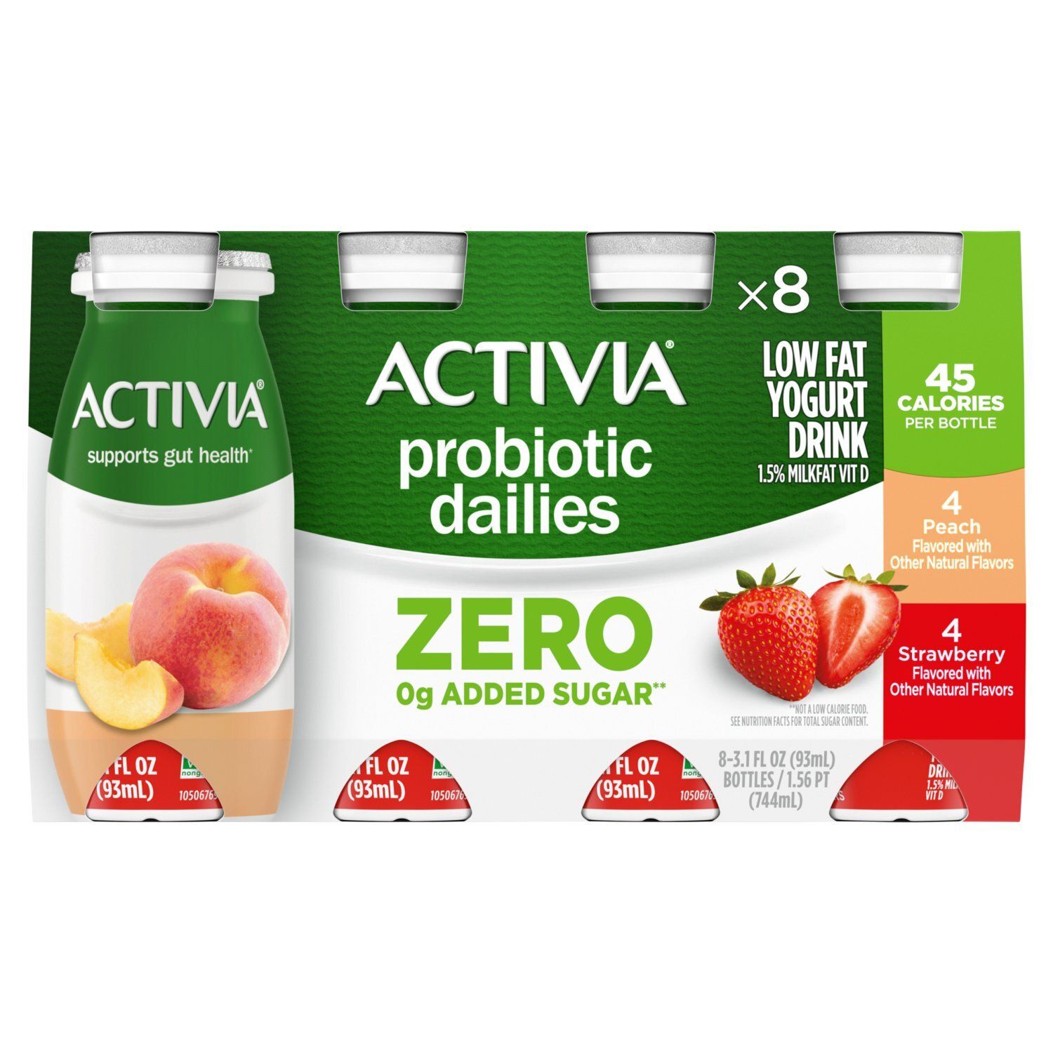 Activia Probitic Dailies Low Fat Yogurt Drink, 3.1 fl oz, 8 count
