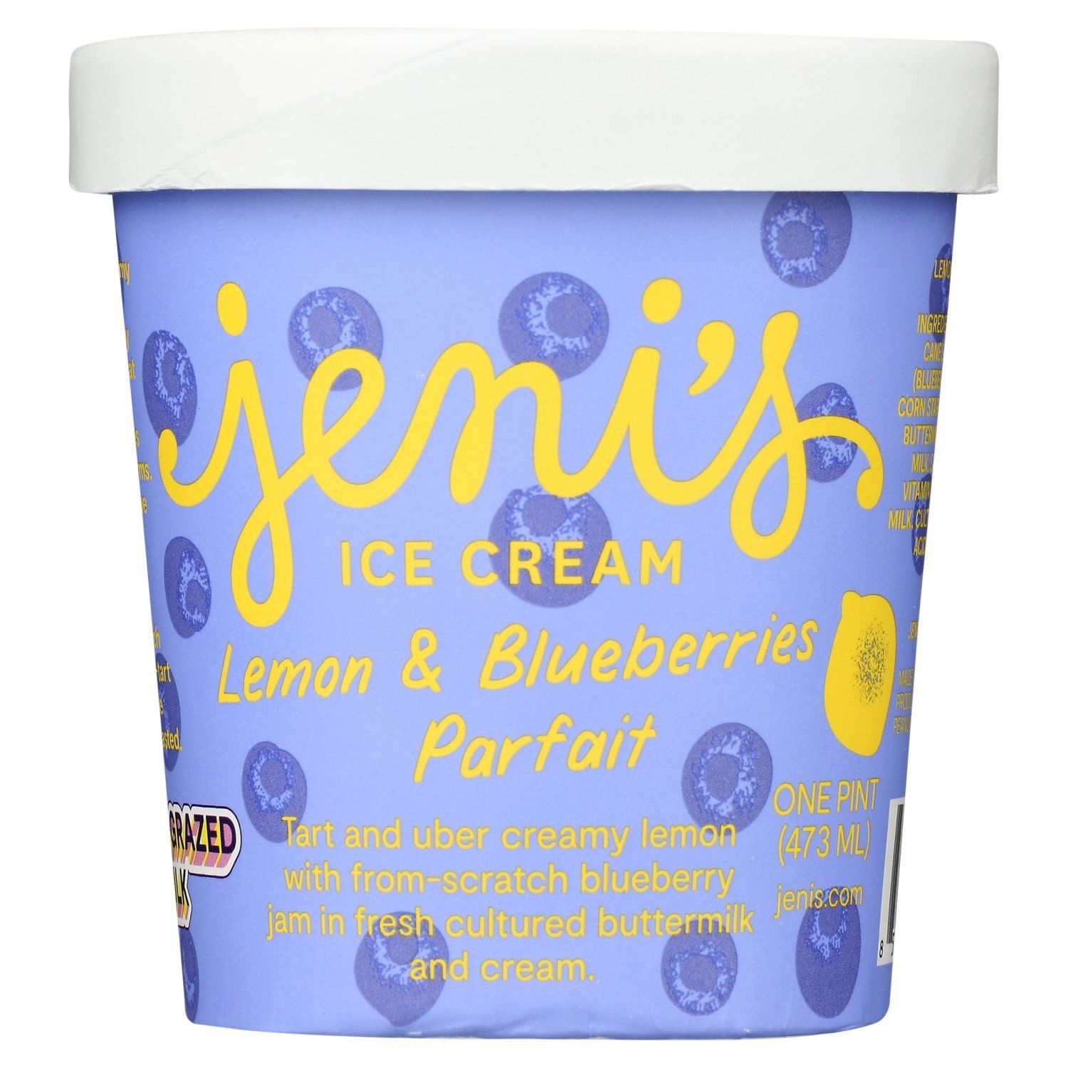 Jeni&#39;s Lemon &amp; Blueberries Parfait Ice Cream, one pint