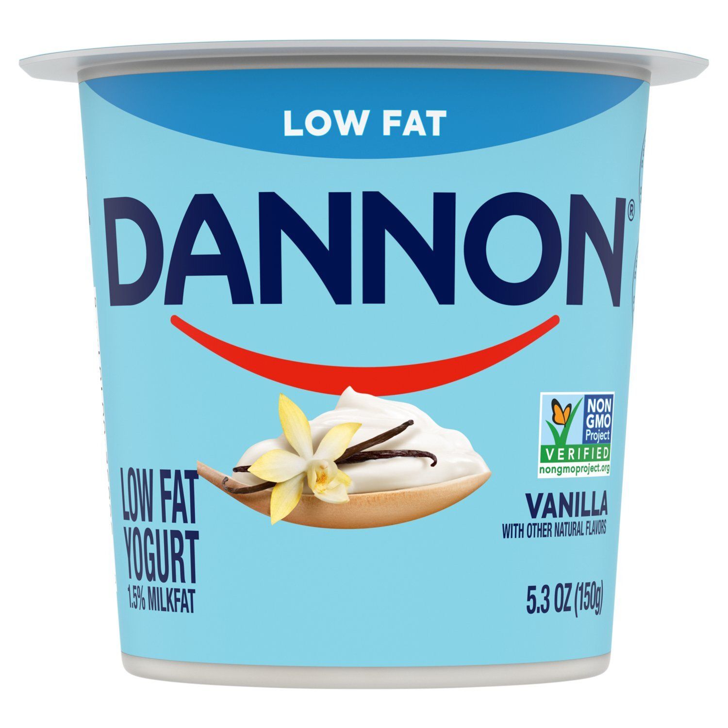 Dannon Vanilla Low Fat Yogurt, 5.3 oz