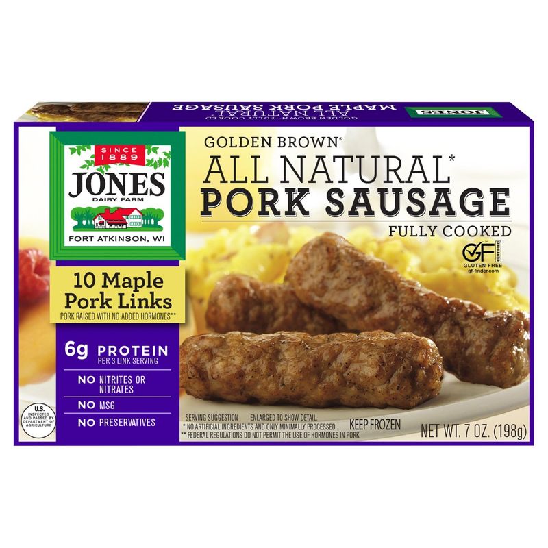 Jones Dairy Farm Golden Brown All Natural Pork Sausage, 10 count, 7 oz