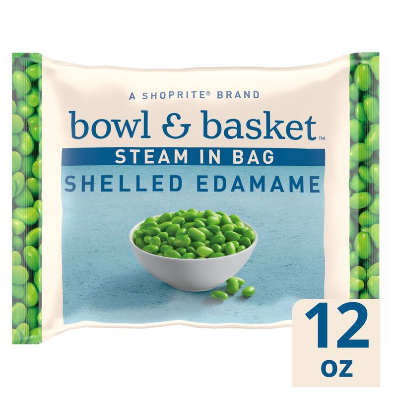 Bowl &amp; Basket Steam in Bag Shelled Edamame, 12 oz