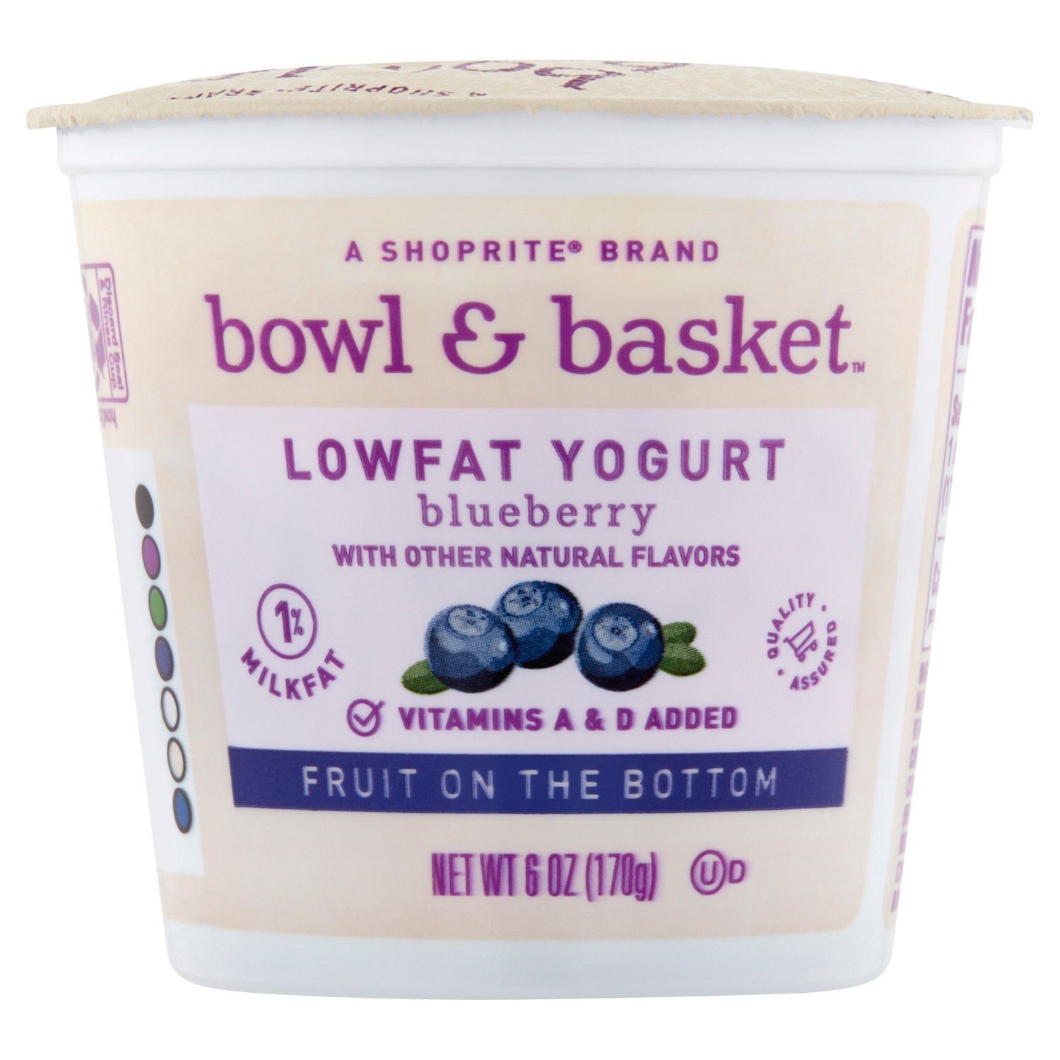 Bowl &amp; Basket Fruit on the Bottom Blueberry Lowfat Yogurt, 6 oz