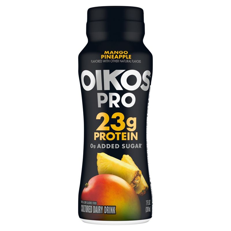 Oikos Pro Mango Pineapple Cultured Dairy Drink, 7 fl oz