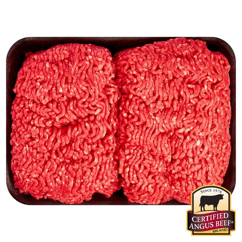 Certified Angus Beef Freshly Ground Beef, 80% Lean / 20% Fat, Family Pack, Average Weight 3.25 lb Pa