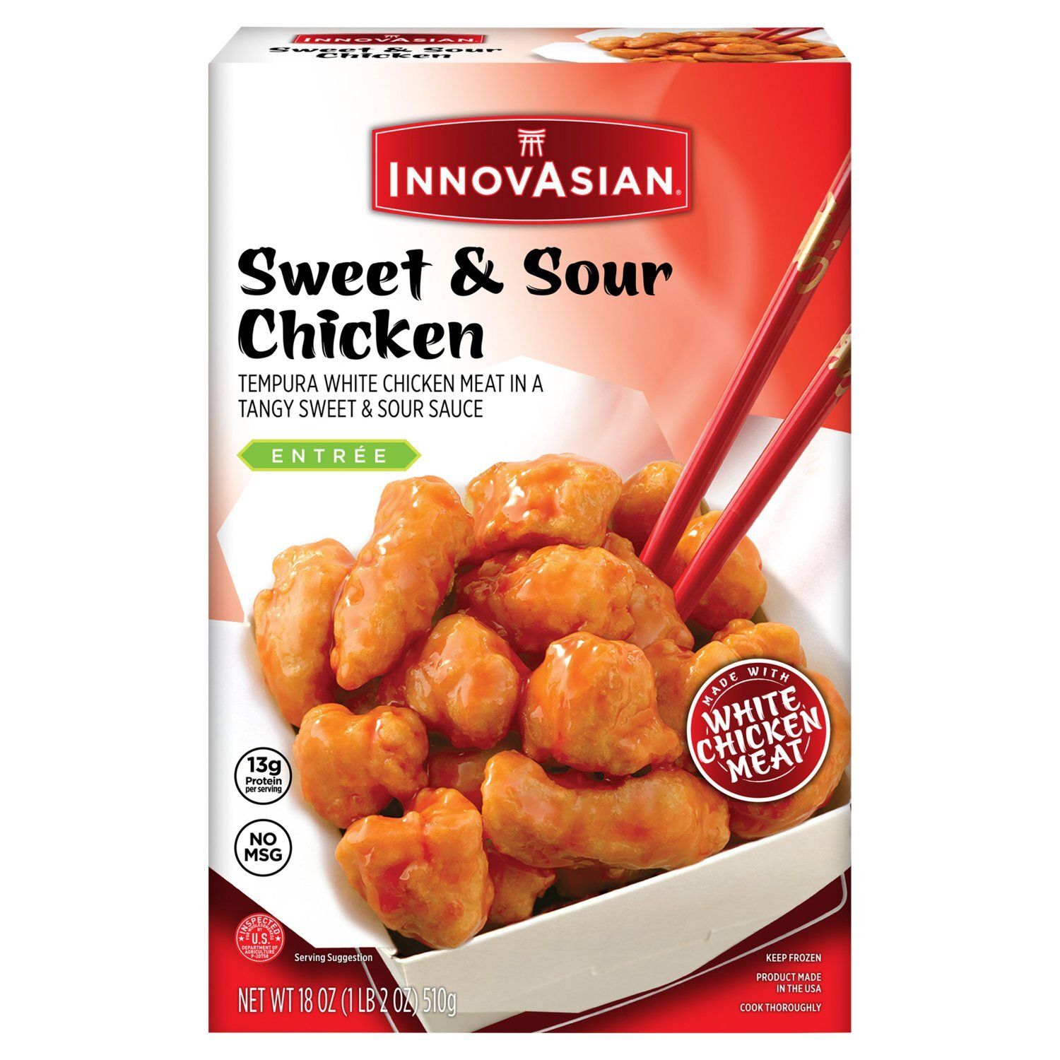 InnovAsian Sweet &amp; Sour Chicken Frozen Asian Meal, 18 oz