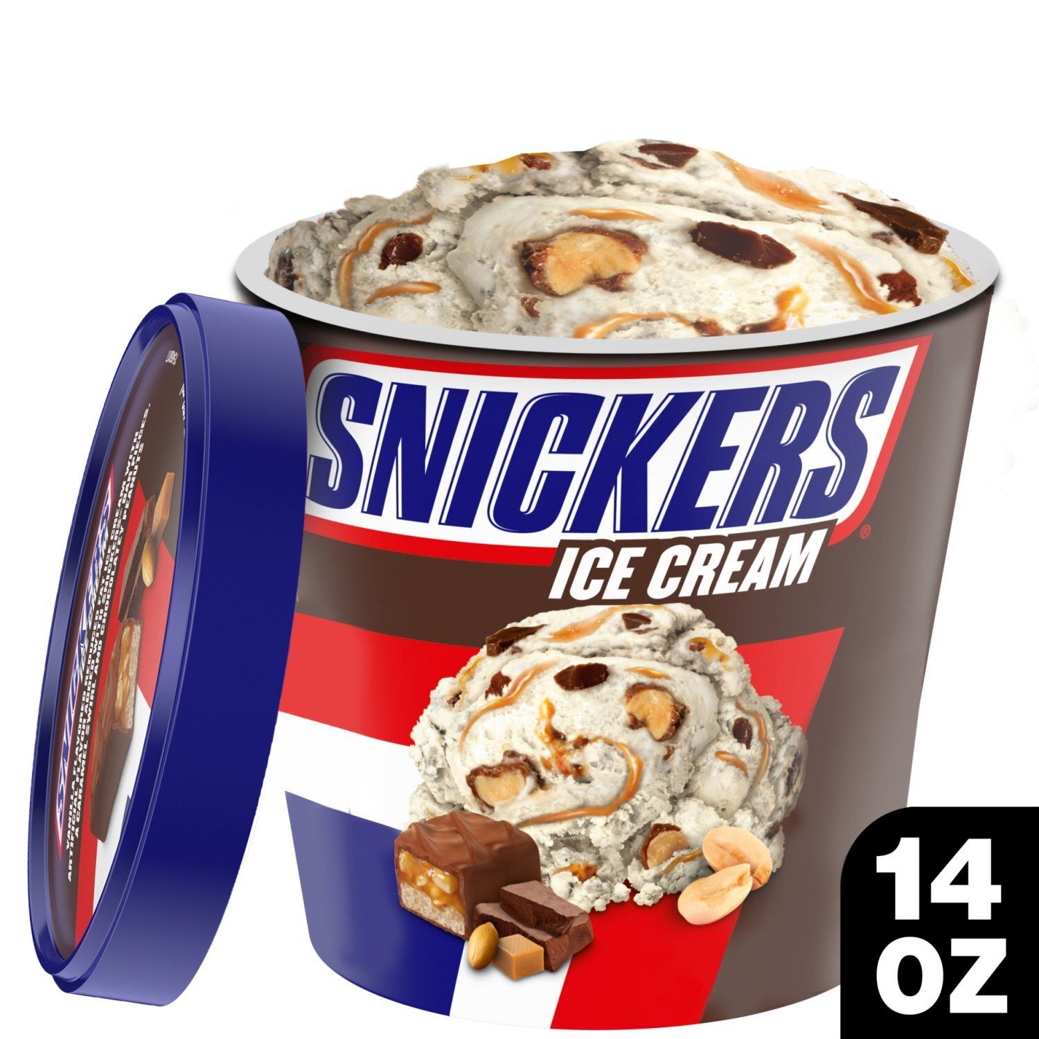 Snickers Vanilla Flavored Reduced Fat Ice Cream, 14 fl oz