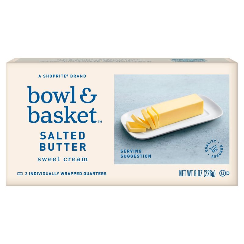 Bowl &amp; Basket Sweet Cream Salted Butter, 2 count, 8 oz