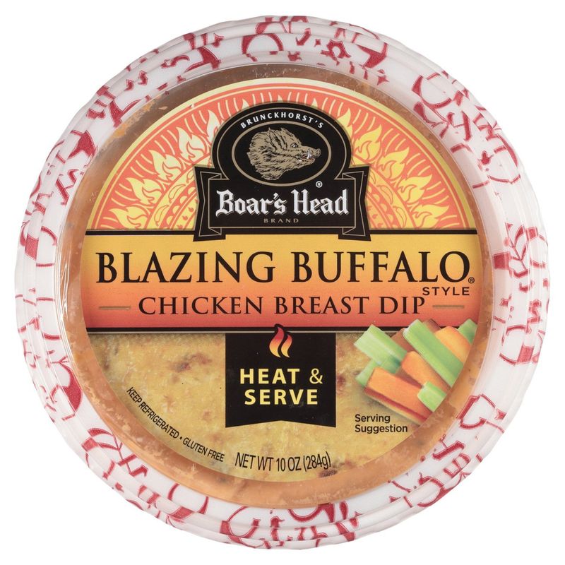 Boar&#39;s Head Blazing Buffalo Style Chicken Breast Dip, 10 oz
