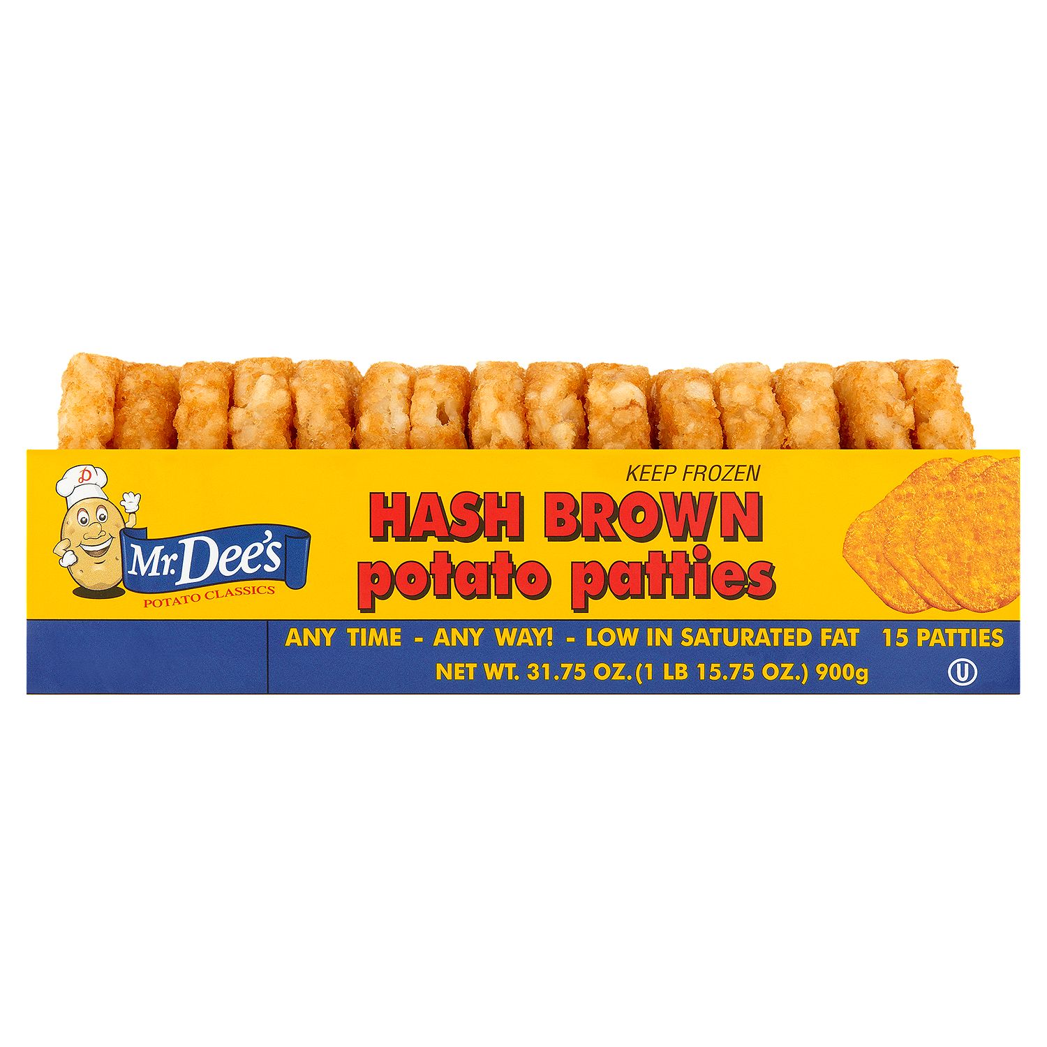Mr. Dee&#39;s Hash Brown Potato Patties, 15 count, 31.75 oz