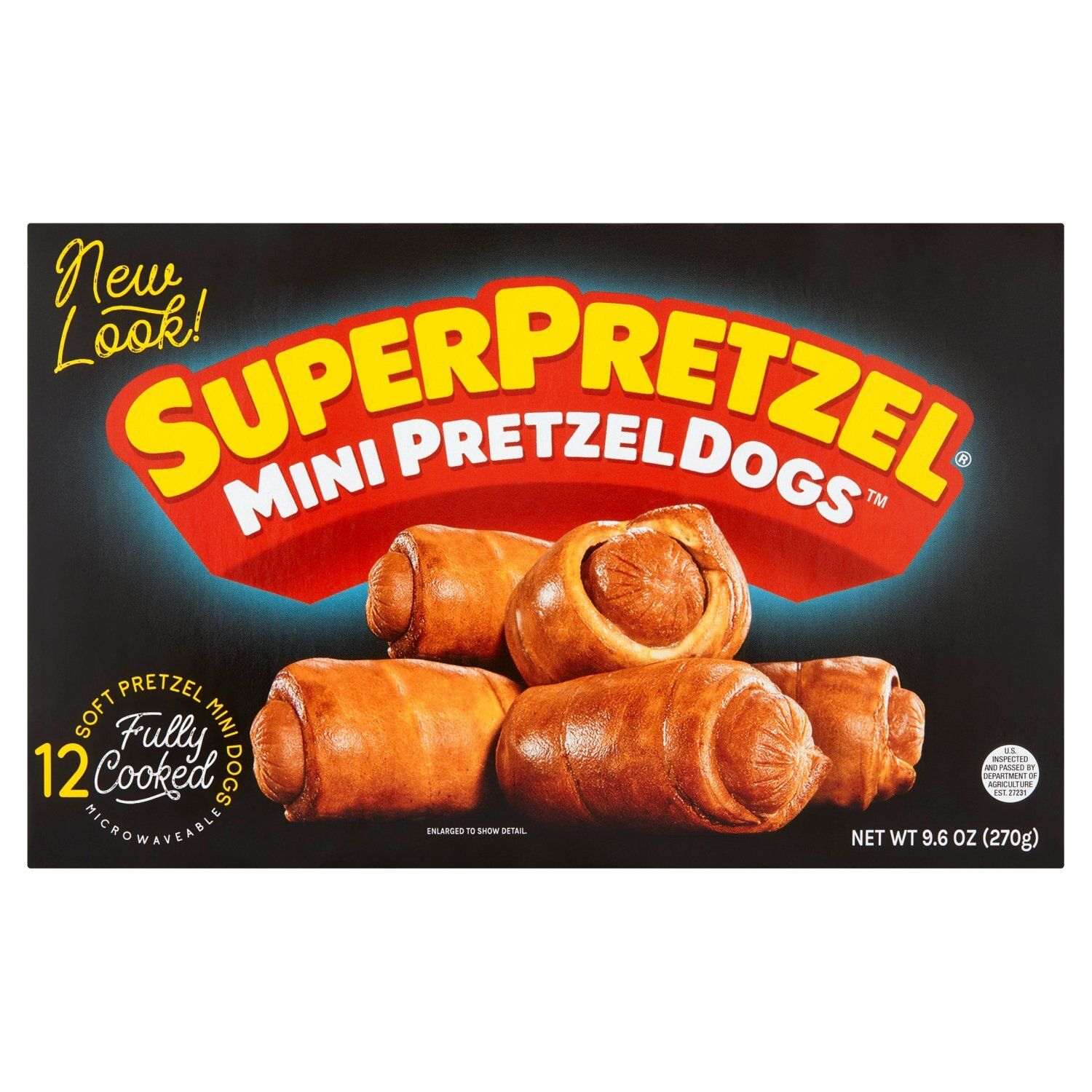 SuperPretzel Soft Pretzel Mini Dogs, 12 count, 9.6 oz