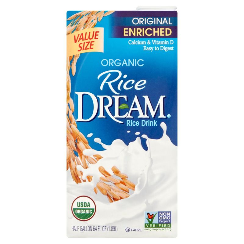 Rice Dream Organic Original Enriched Rice Drink Value Size, half gallon