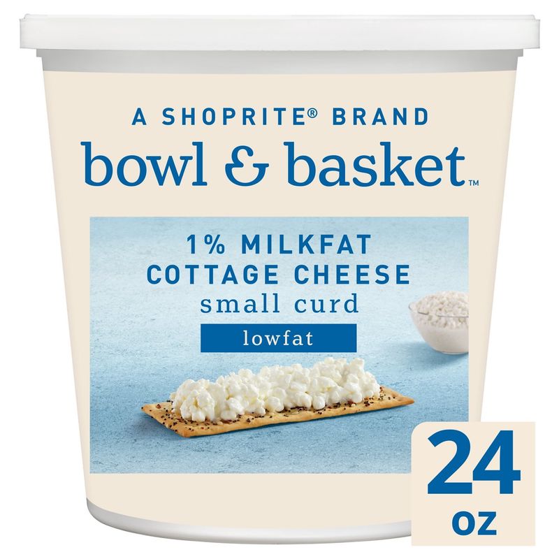 Bowl &amp; Basket Small Curd 1 % Milkfat Cottage Cheese, 24 oz