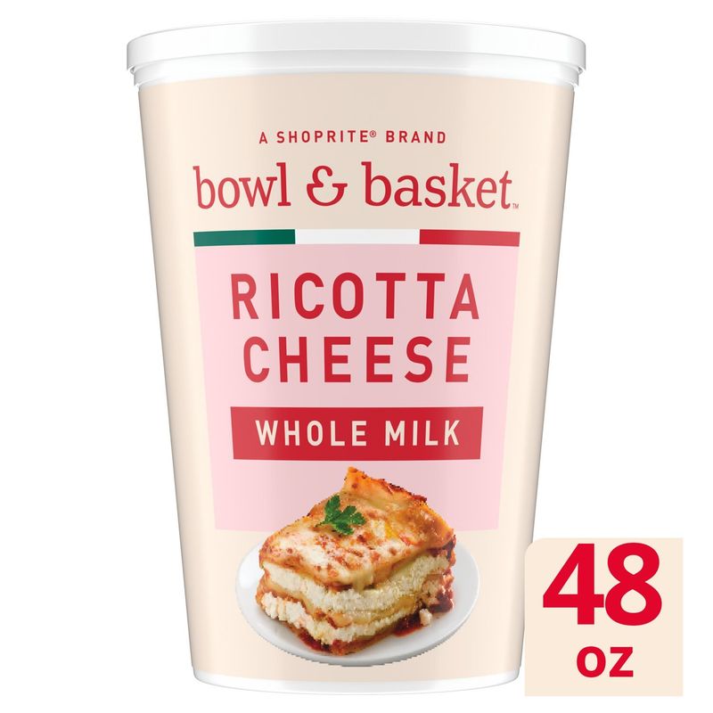 Bowl &amp; Basket Whole Milk Ricotta Cheese, 48 oz