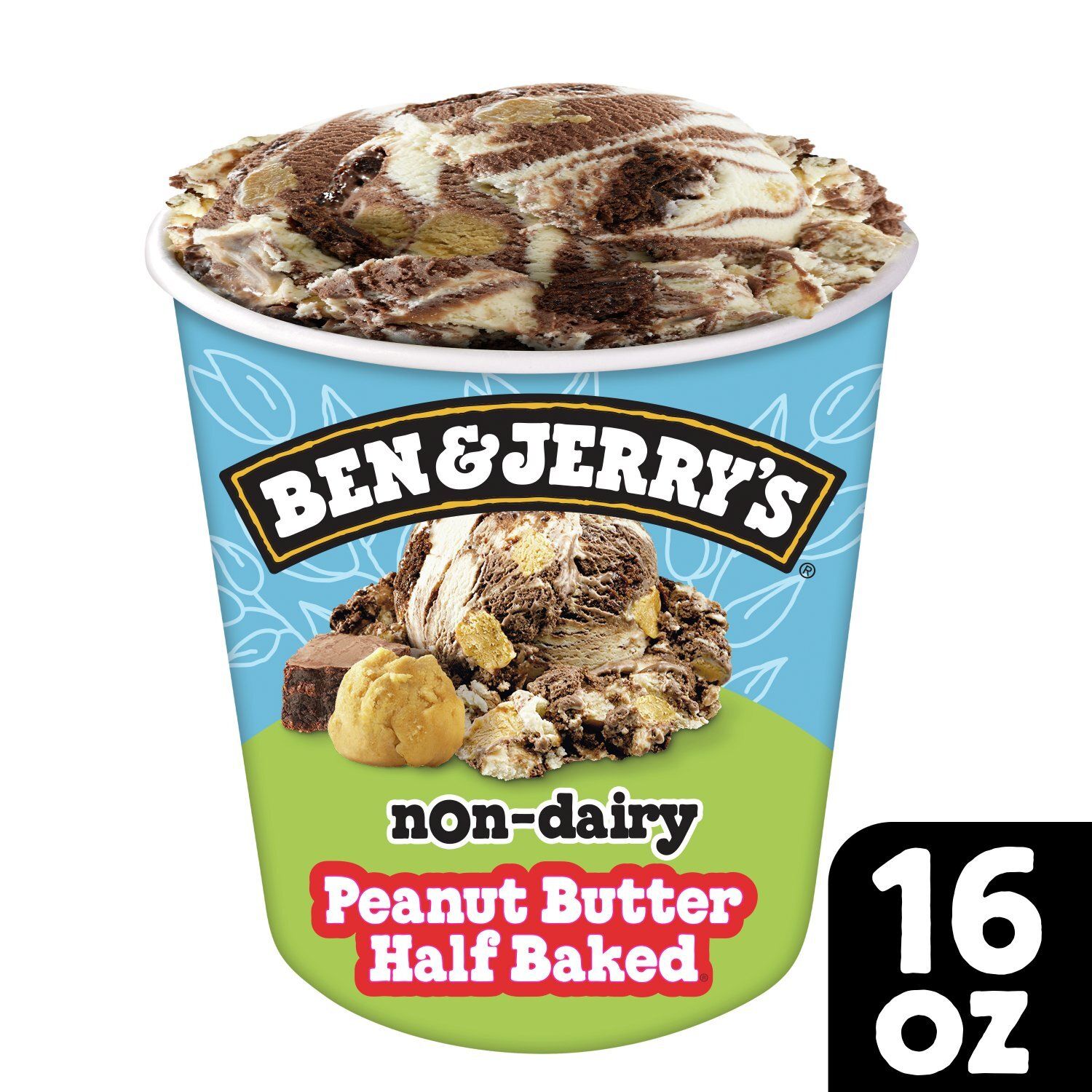 Ben &amp; Jerry&#39;s Peanut Butter Half Baked Non-Dairy Frozen Dessert, 1 pint
