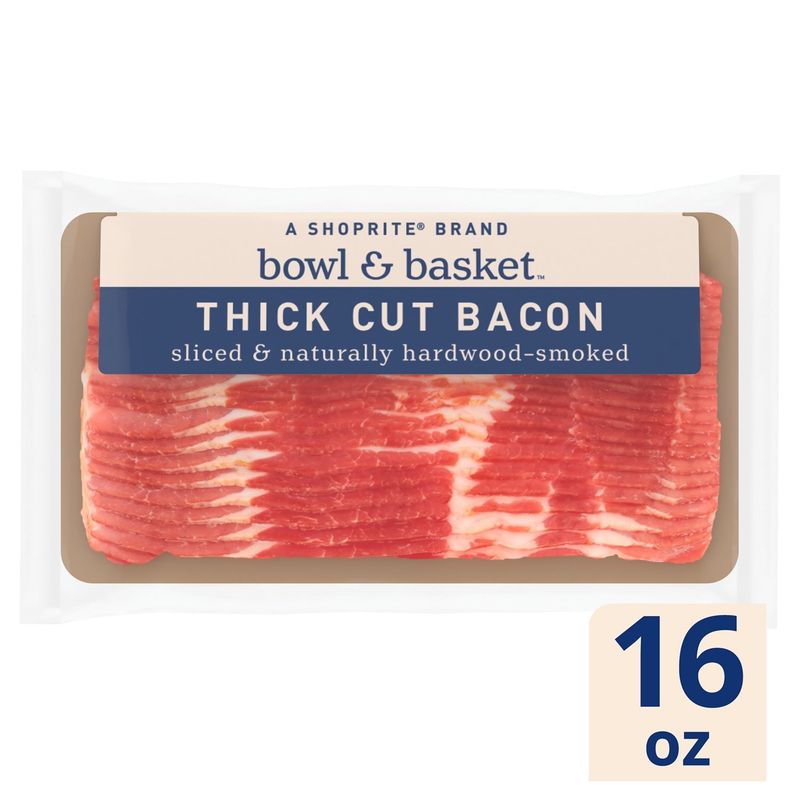 Bowl &amp; Basket Thick Cut Bacon, 16 oz