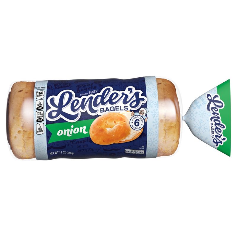 Lender&#39;s Onion Bagels, 6 count, 12 oz
