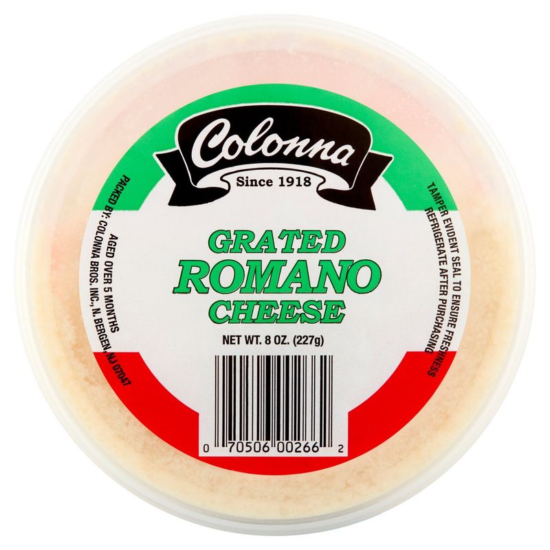 Colonna Grated Romano Cheese, 8 oz