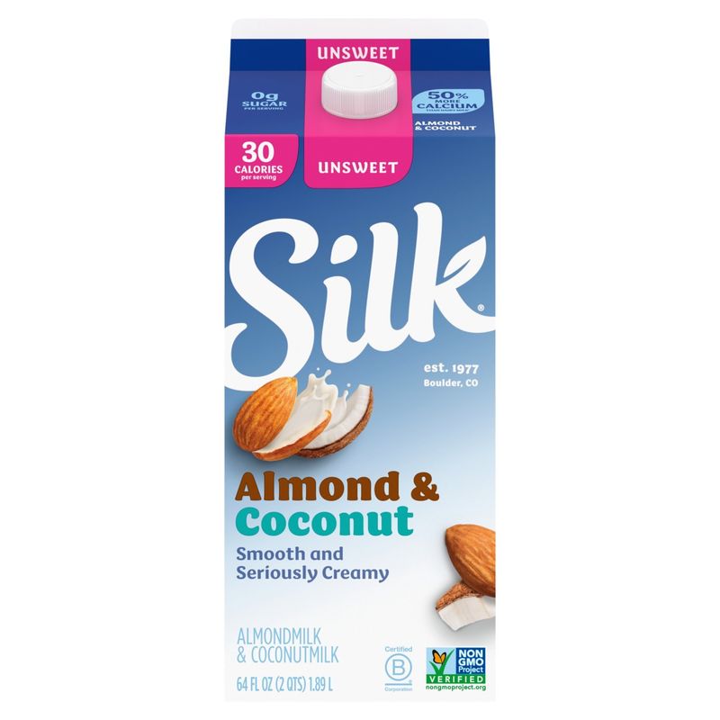 Silk Unsweet Almondmilk &amp; Coconutmilk, 64 fl oz