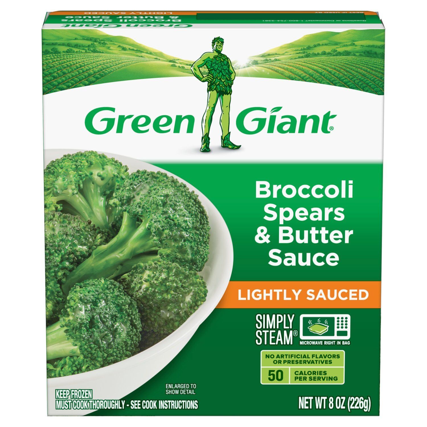 Green Giant Simply Steam Lightly Sauced Broccoli Spears &amp; Butter Sauce, 8 oz