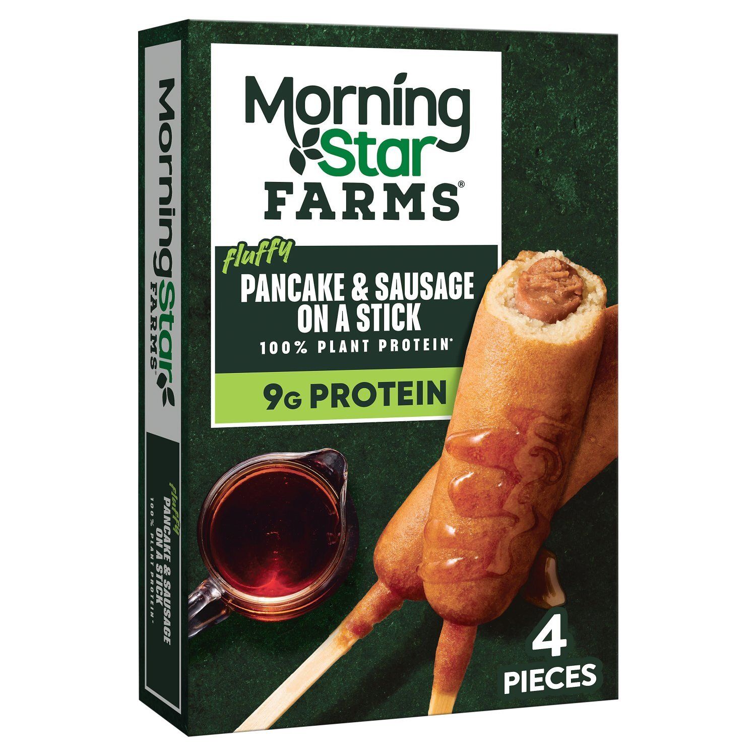 MorningStar Farms Fluffy Vegan Pancake &amp; Sausage on a Stick, 4 count, 9.7 oz