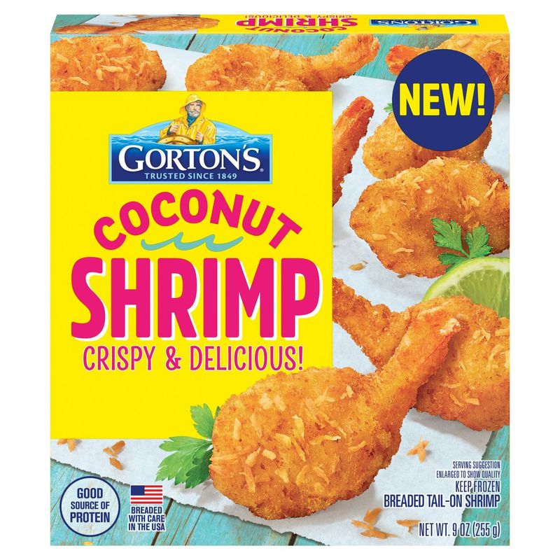 Gorton&#39;s Coconut Breaded Tail-On Shrimp, 9 oz