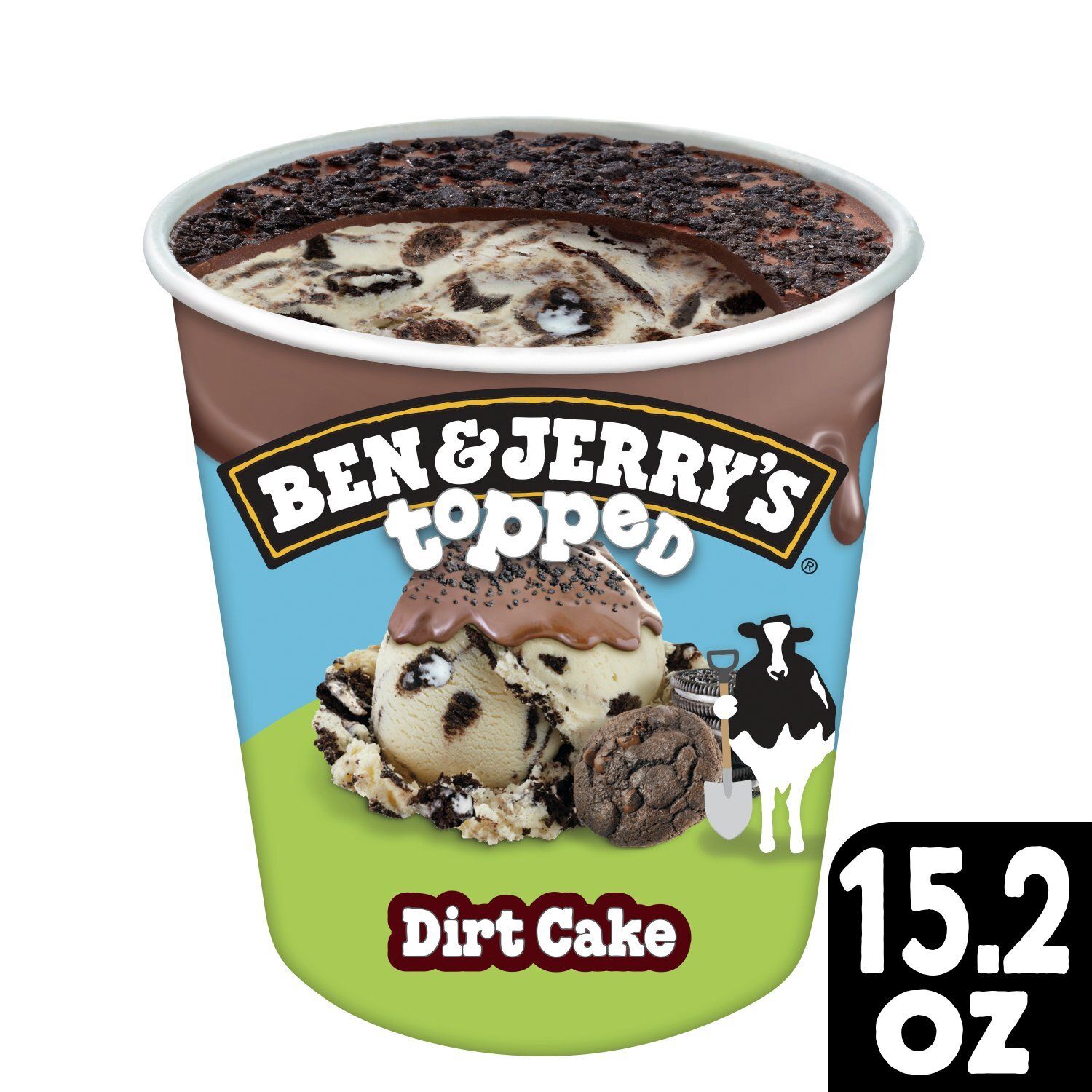 Ben &amp; Jerry&#39;s Dirt Cake Topped Ice Cream, 15.2 fl oz