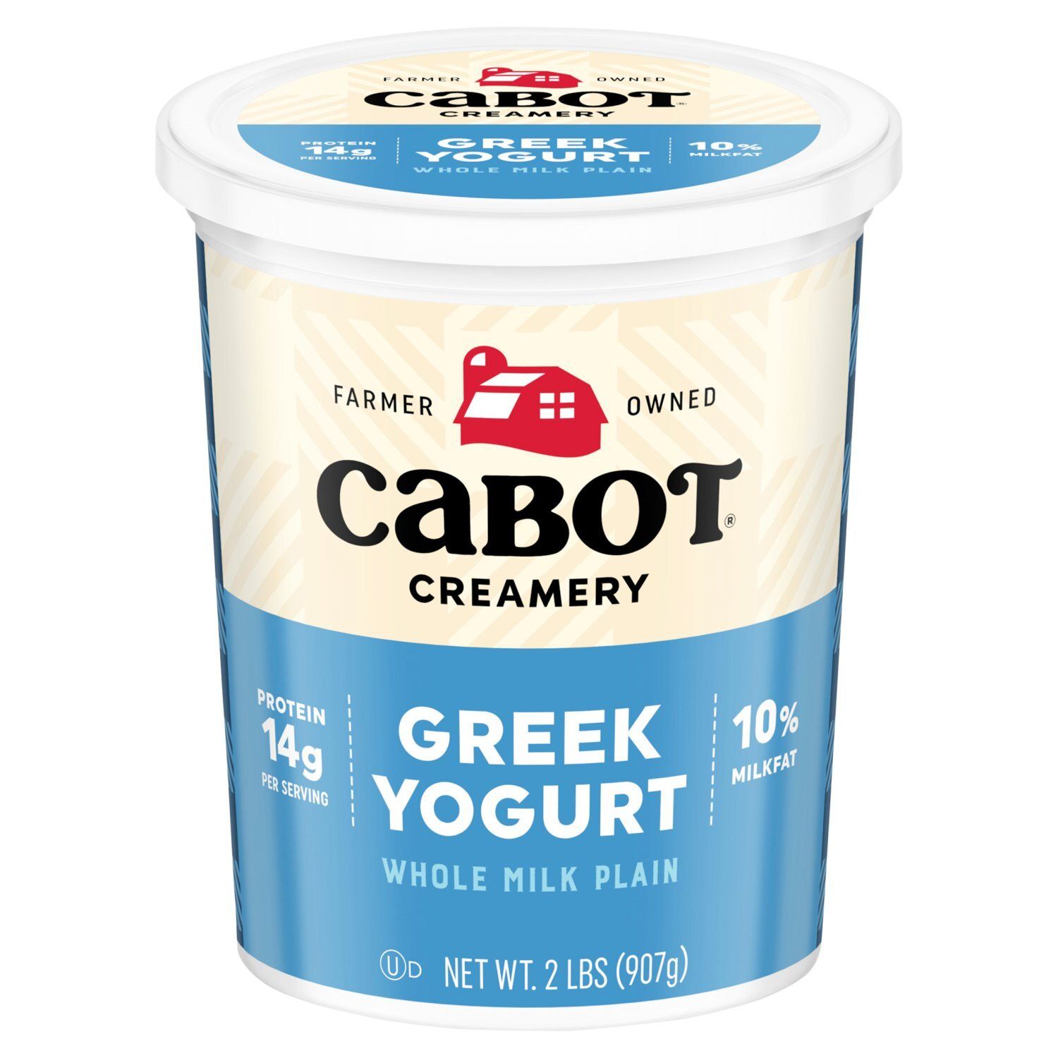 Cabot Creamery Whole Milk Plain Greek Yogurt, 2 lbs