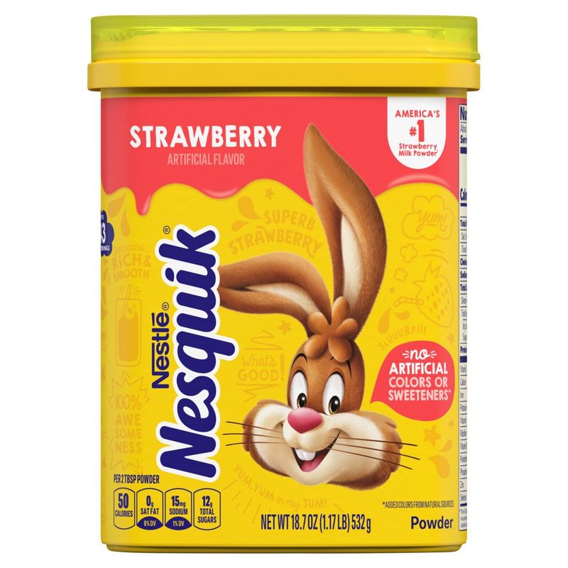 Nestlé Nesquik Strawberry Powder, 18.7 oz