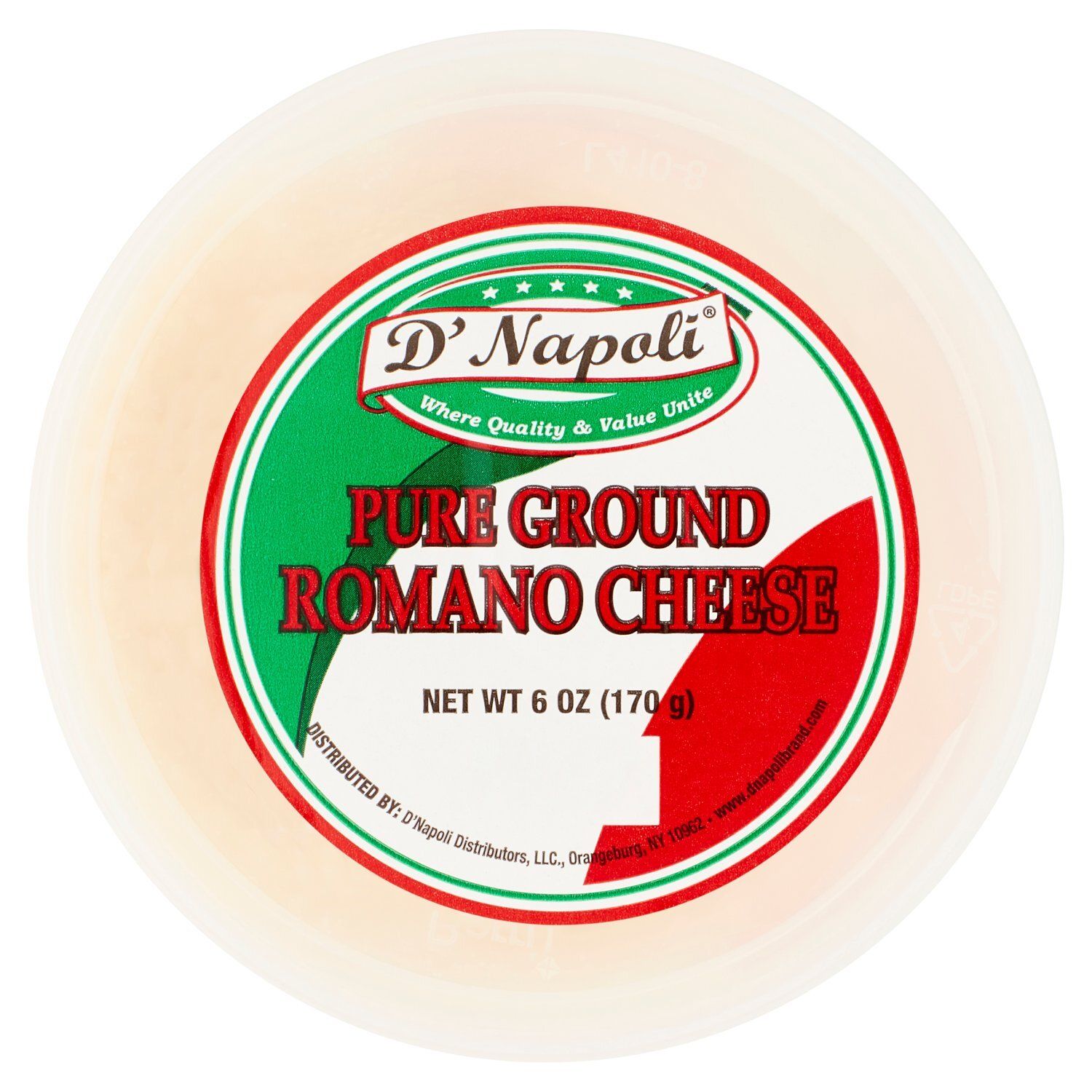 D&#39; Napoli Pure Ground Romano Cheese, 6 oz