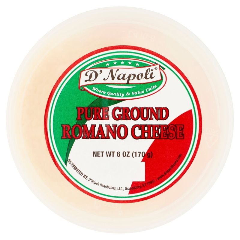 D&#39; Napoli Pure Ground Romano Cheese, 6 oz