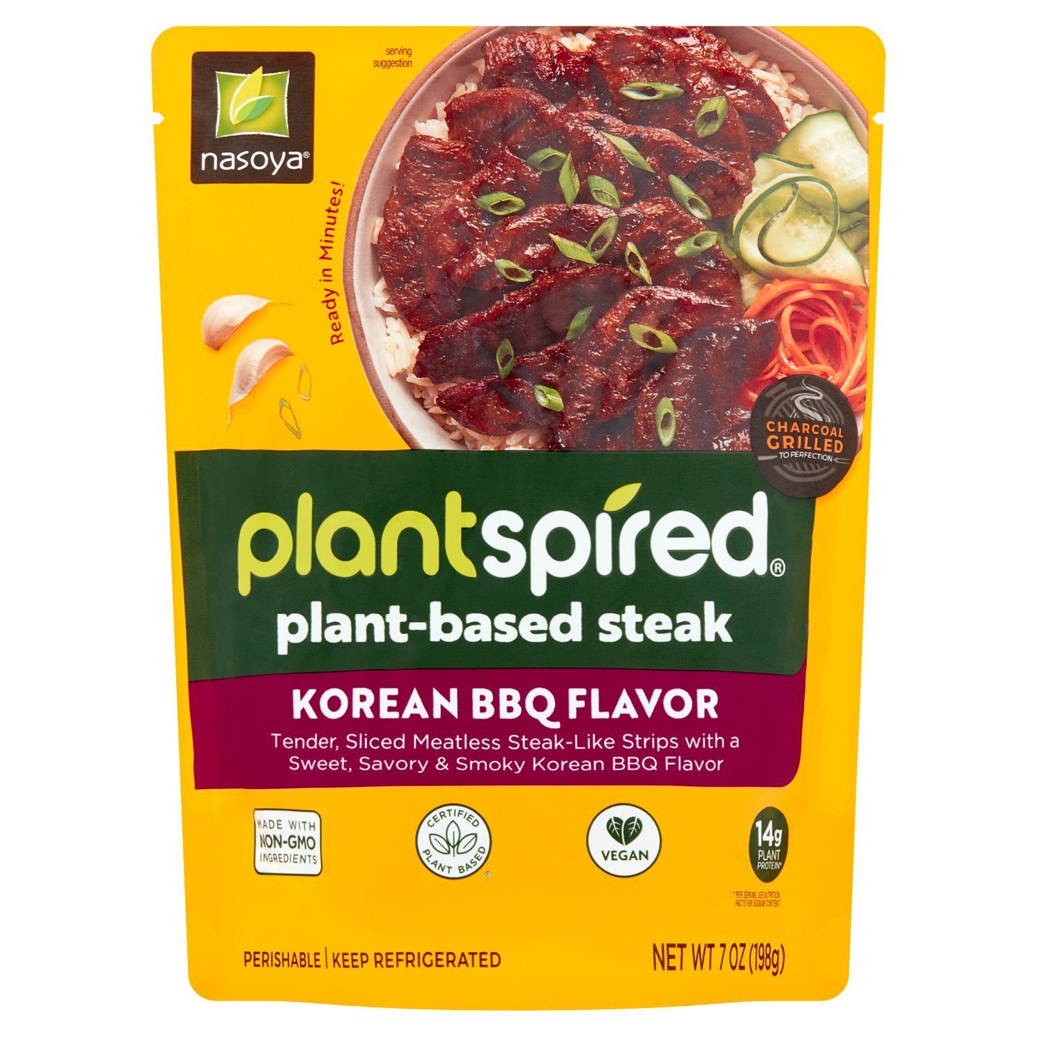 Nasoya Plantspired Korean BBQ Flavor Plant-Based Steak, 7 oz