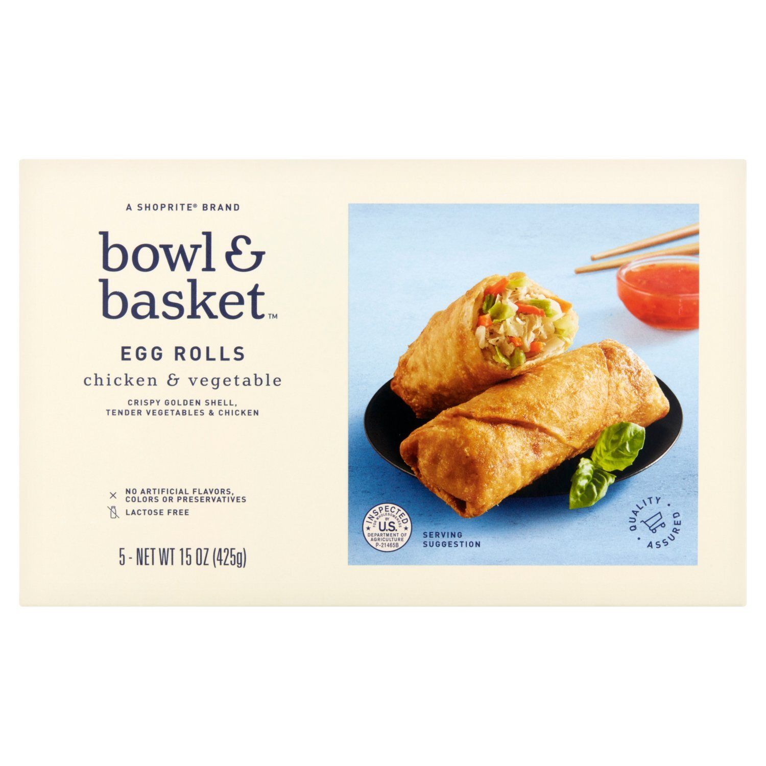Bowl &amp; Basket Chicken &amp; Vegetable Egg Rolls, 5 count, 15 oz