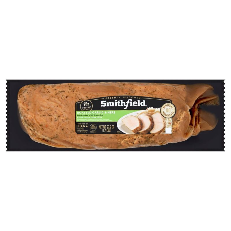 Smithfield Roasted Garlic &amp; Herb Fresh Pork Loin Filet, 27.2 oz