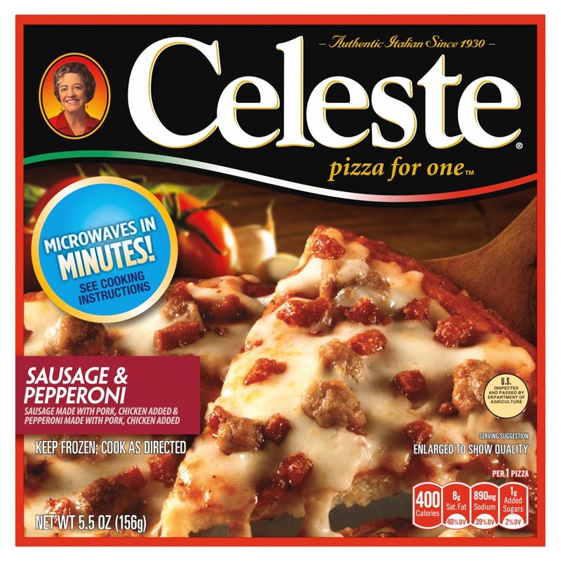 Celeste Pizza for One Sausage &amp; Pepperoni Pizza, 5.5 oz