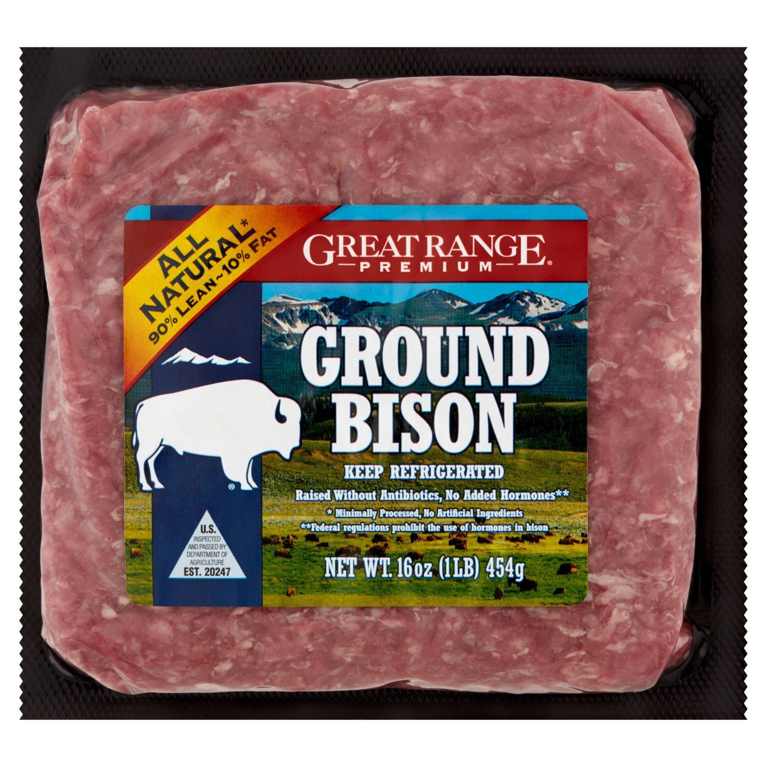 Great Range Premium Ground Bison, 16 oz