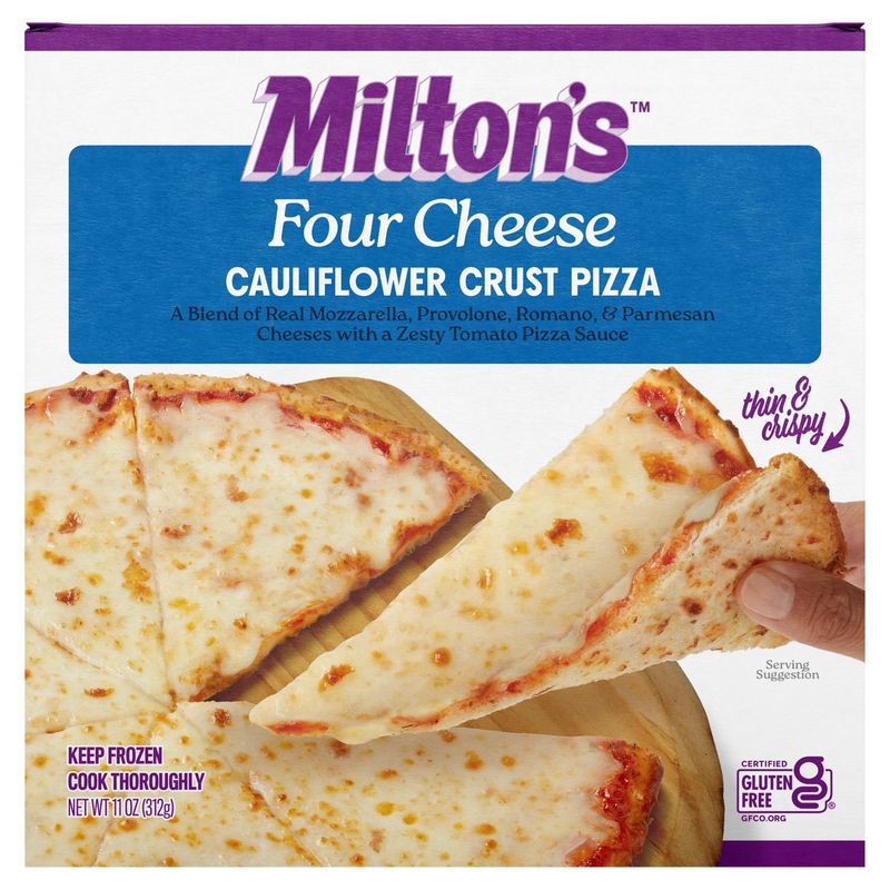 Milton&#39;s Four Cheese Cauliflower Crust Pizza, 11 oz