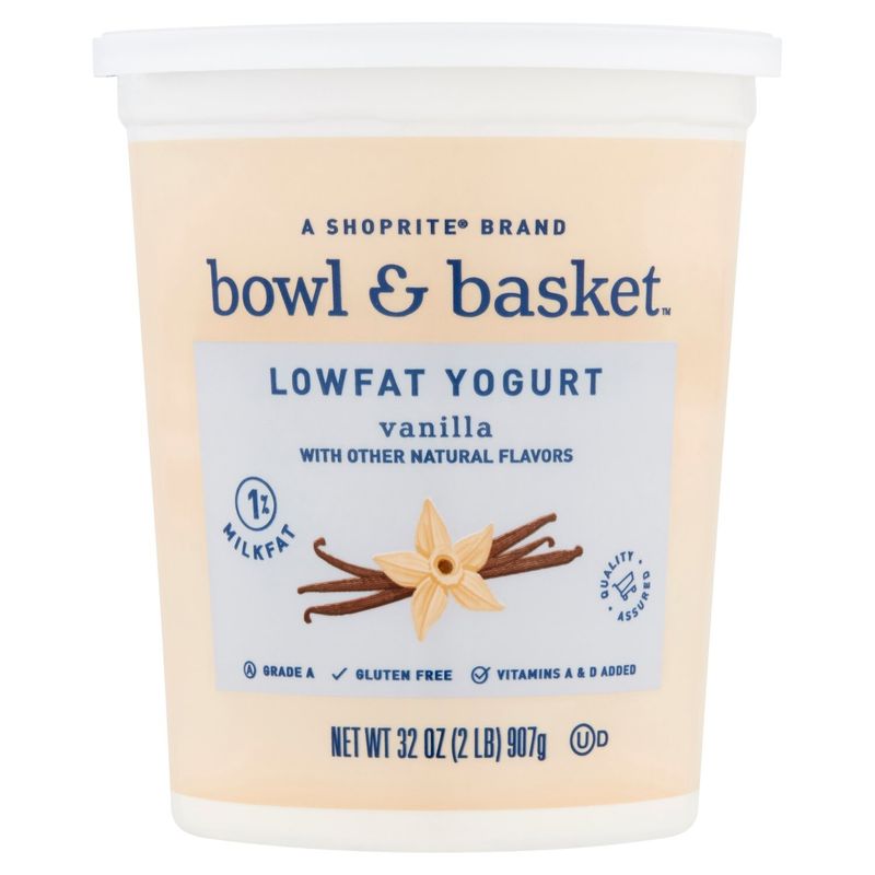 Bowl &amp; Basket Vanilla Lowfat Yogurt, 32 oz