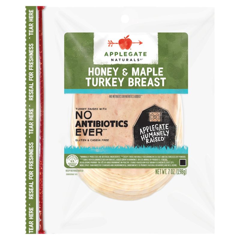 Applegate Naturals Honey &amp; Maple Turkey Breast, 7 oz