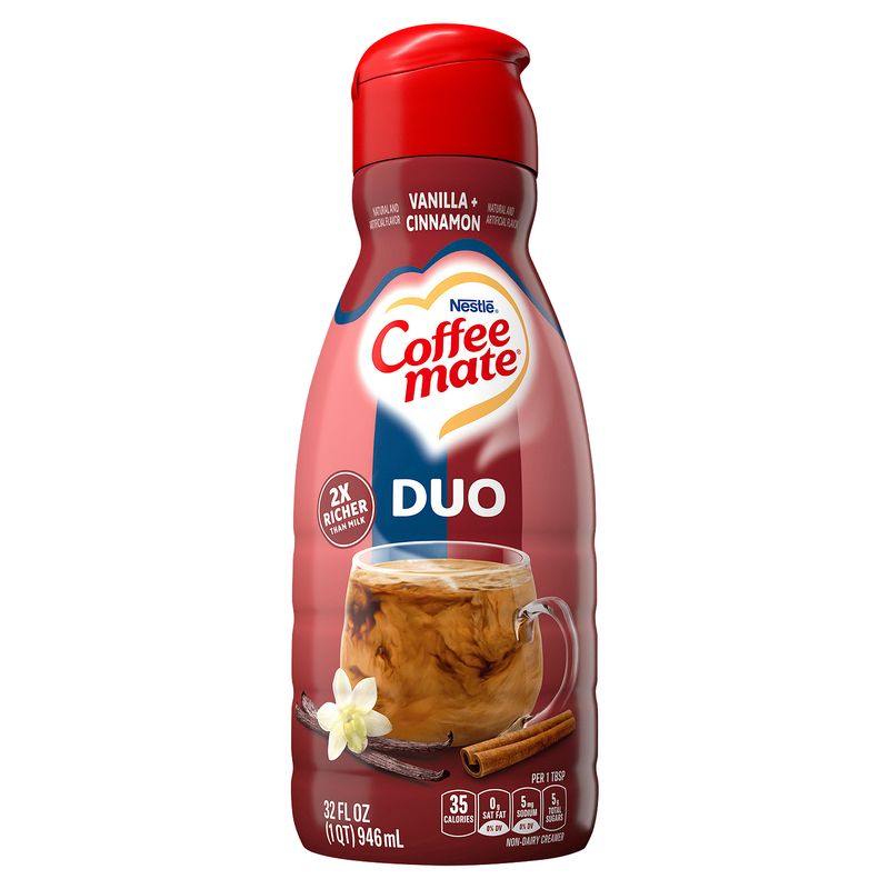 Nestlé Coffee Mate Vanilla + Cinnamon Duo Non-Dairy Creamer, 32 fl oz