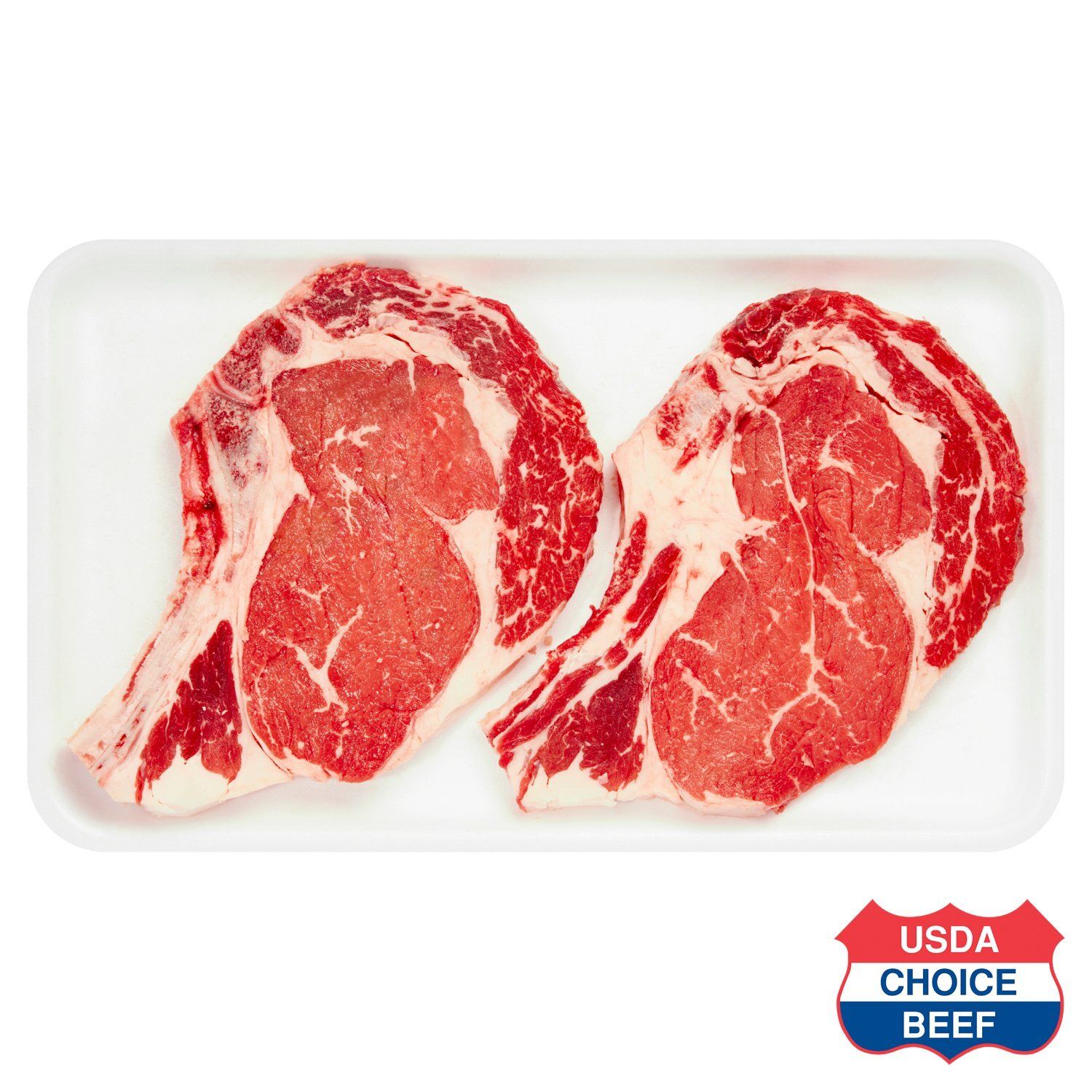USDA Choice Beef Rib Steak, Bone In, Thin Sliced, Average Weight 1 lb Pack