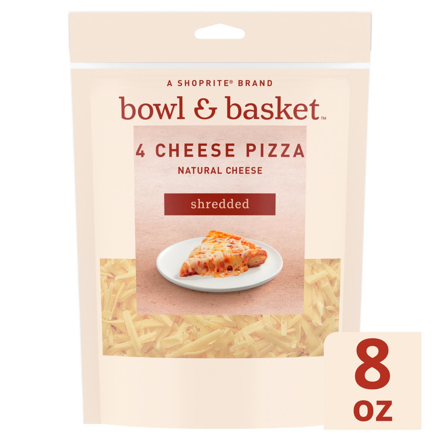 Bowl &amp; Basket Shredded 4 Cheese Pizza, 8 oz