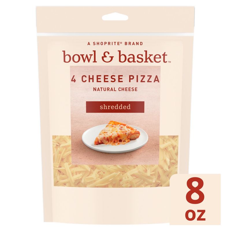 Bowl &amp; Basket Shredded 4 Cheese Pizza, 8 oz