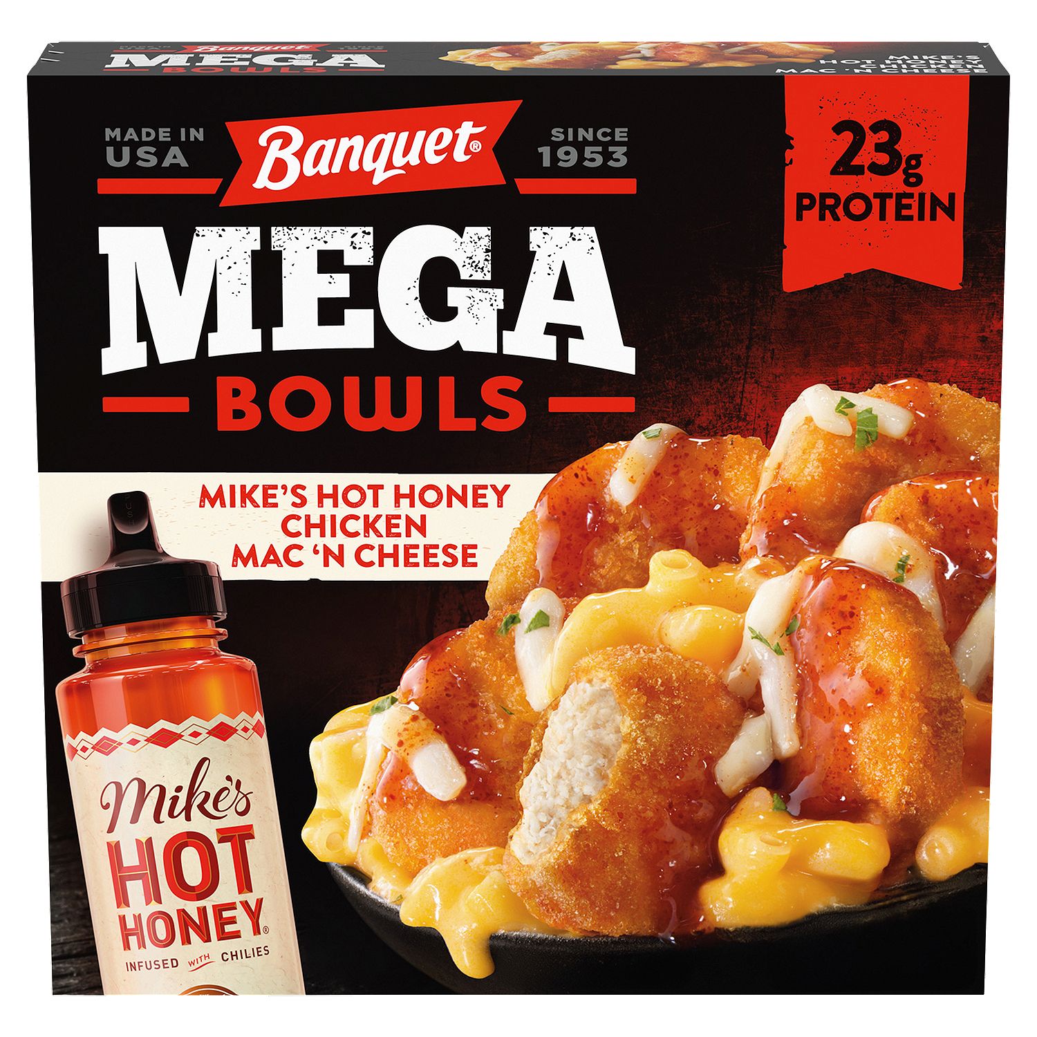 Banquet Mega Bowls Mike&#39;s Hot Honey Chicken Mac &#39;N Cheese, 13.8 oz