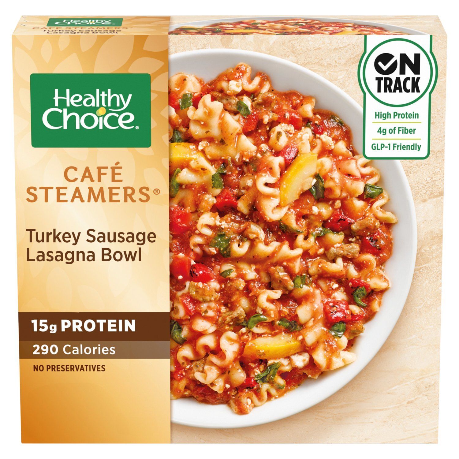 Healthy Choice Café Steamers Turkey Sausage Lasagna Bowl, 10 oz