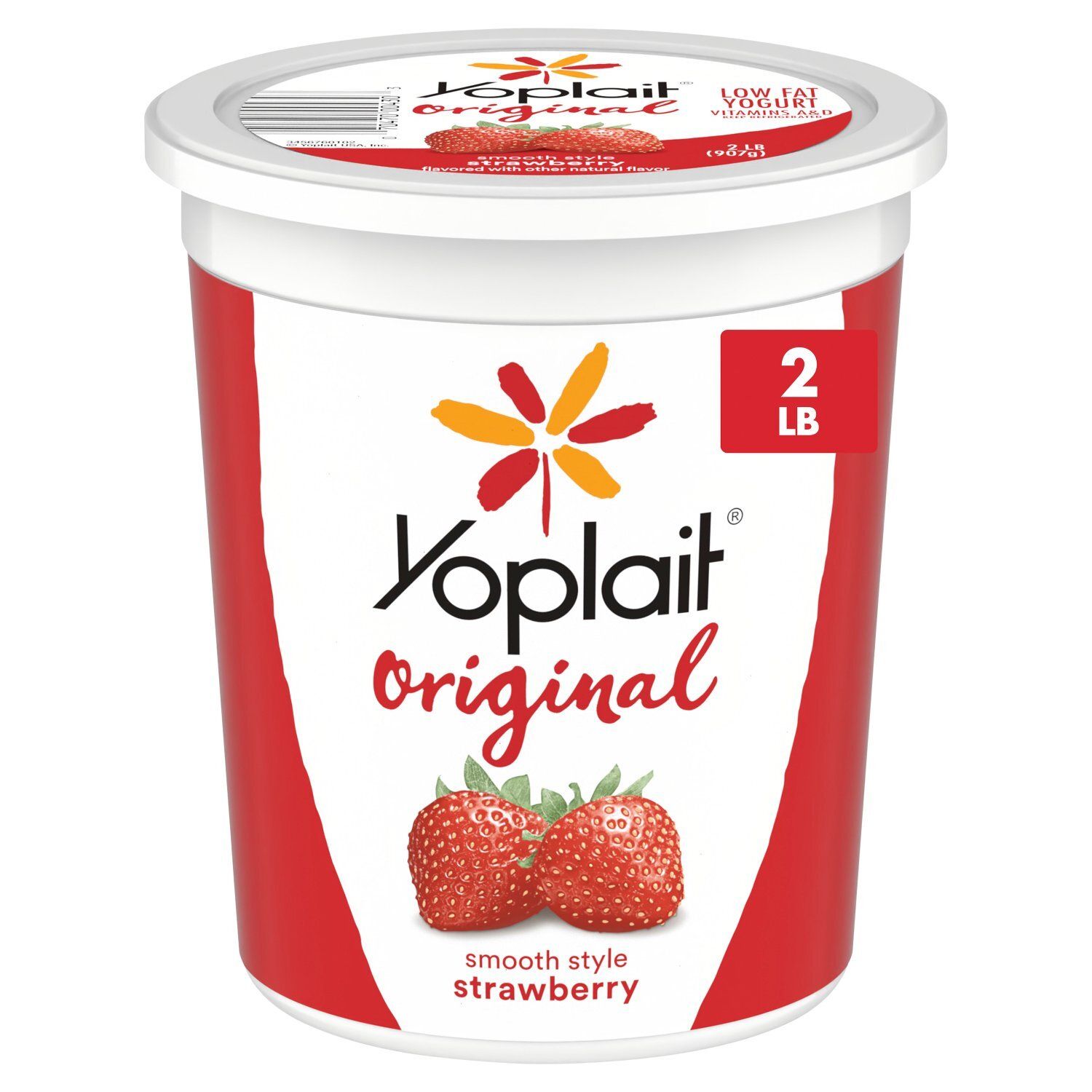 Yoplait Original Smooth Style Strawberry Low Fat Yogurt, 2 lb
