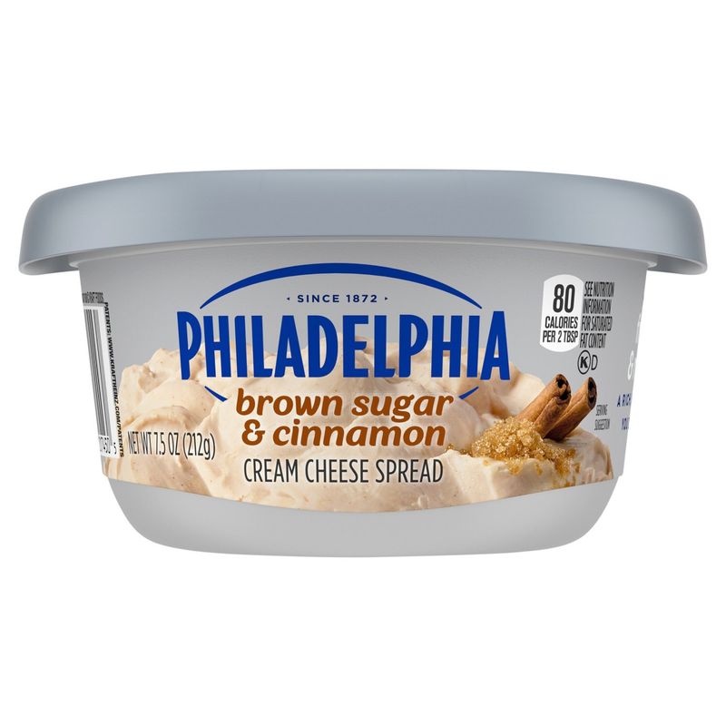 Philadelphia Brown Sugar &amp; Cinnamon Cream Cheese Spread, 7.5 oz